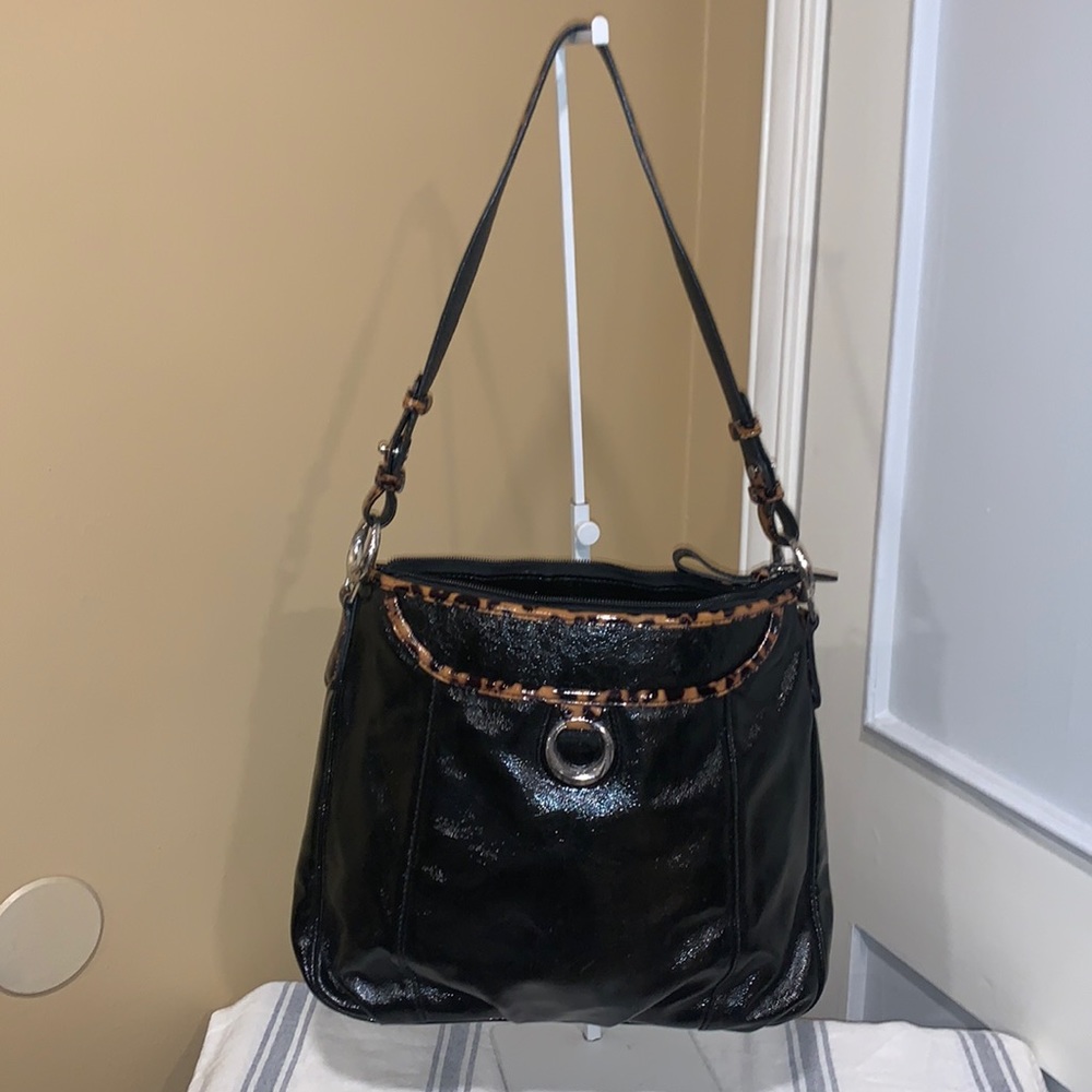 Brighton Renalee Patent Leather Vintage Shoulder Bag